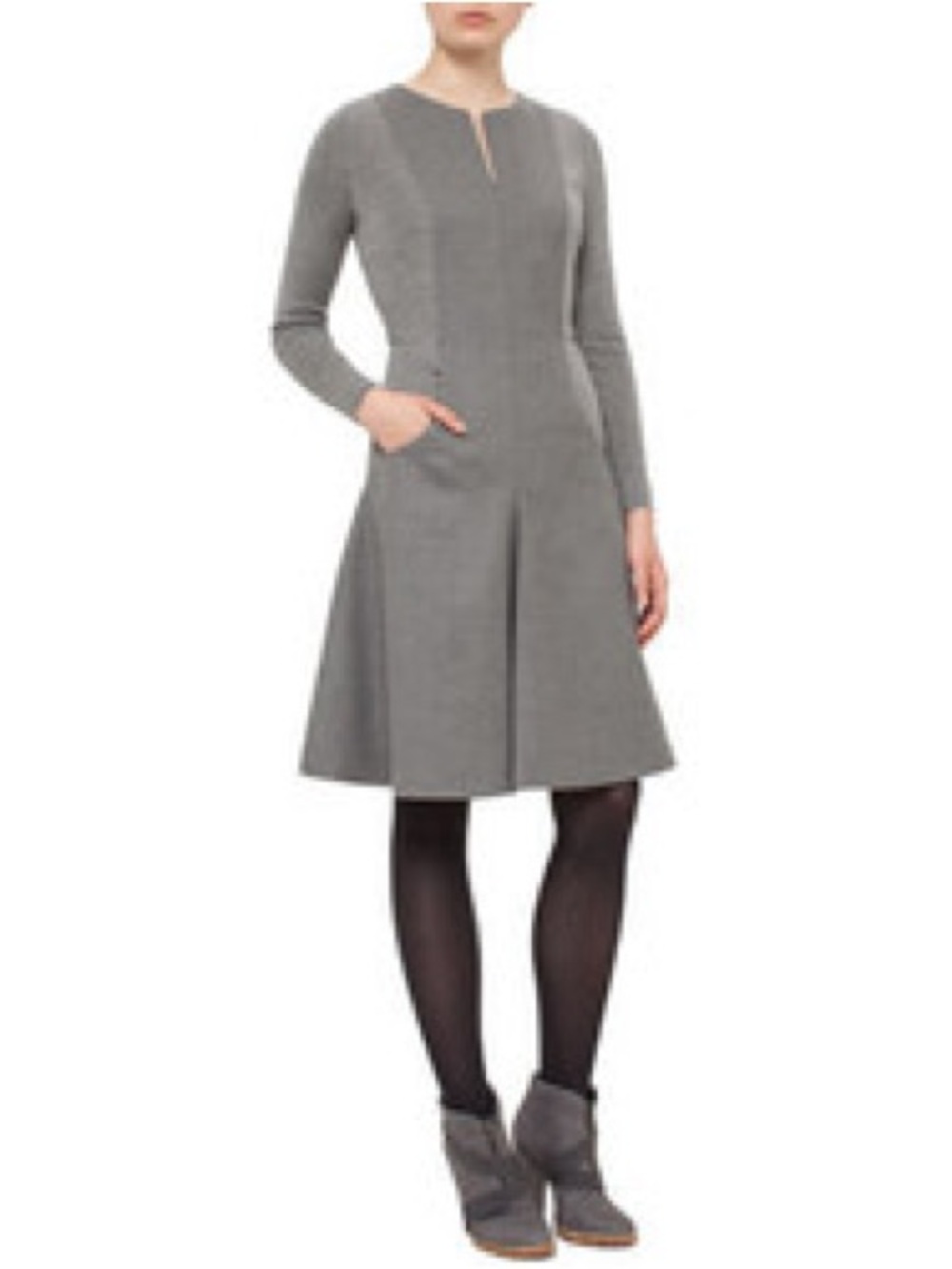 Akris Punto Dress Womens 6 Wool Zip Up Laggenlook Minimalist Contemporary Mini